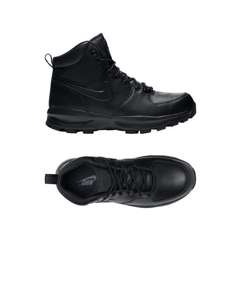 nike manoa leather mens winterstiefel schwarz f003|Nike manoa lace up boot.